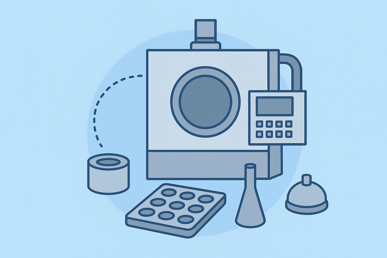 Concept illustration of semiconductor manufacturing equipment